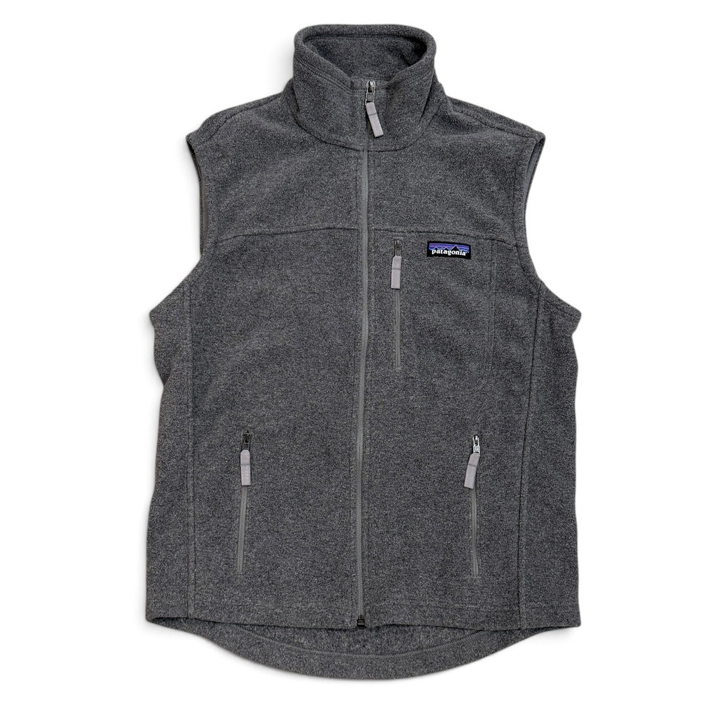 Patagonia Synchilla Fleece Vest Gray Full Zip Sleeveless Jacket Mens XS